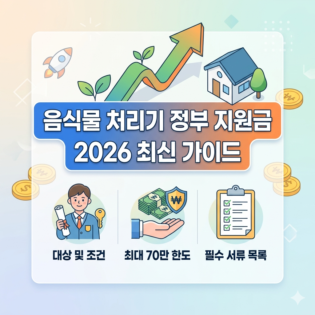 음식물 처리기 정부 지원금 최신 가이드 포스터