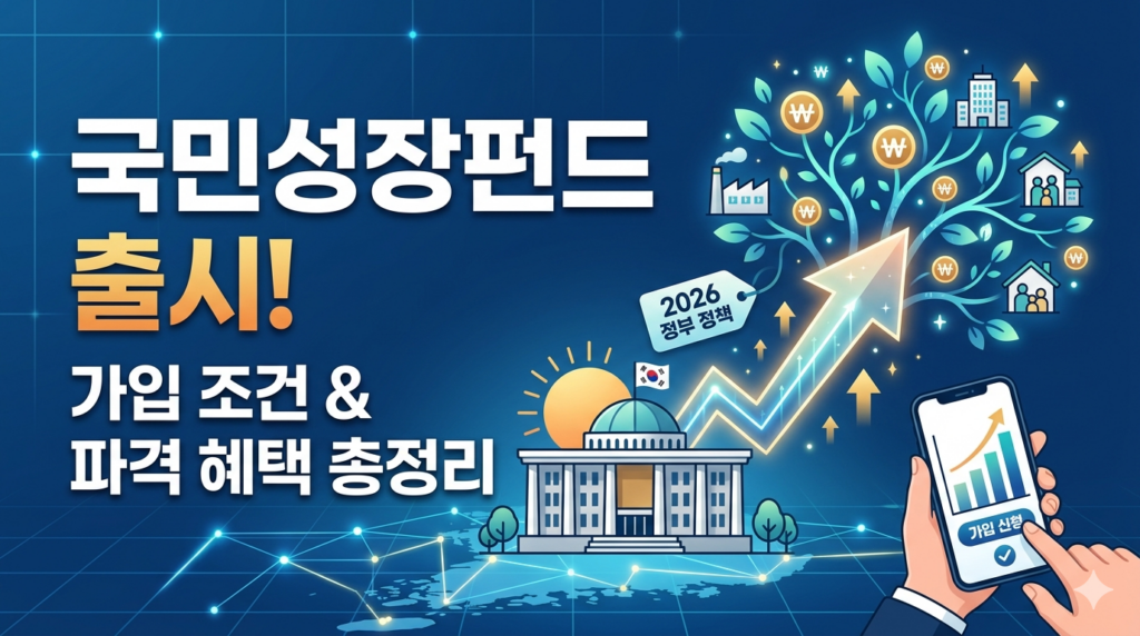 국민성장펀드 출시일 가입조건 및 혜택 정리 포스터