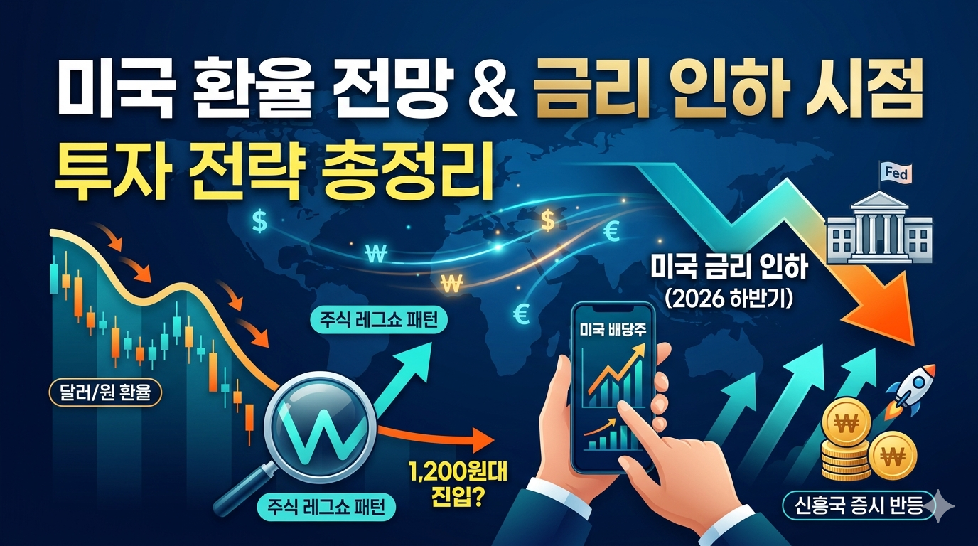 미국 환율 전망및 금리 인하시점 안내 포스터