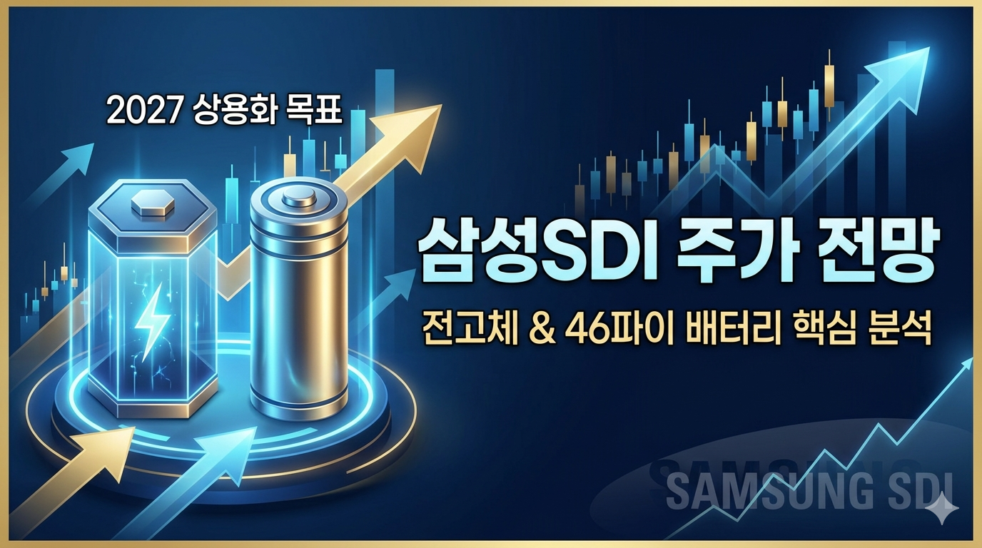 삼성에스디아이주가 전망 과 46파이 배터리 안내 포스터